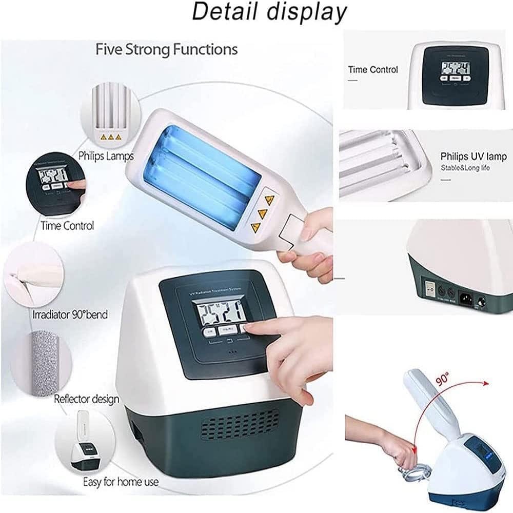 UVBMEDI Phototherapy Light for Psoriasis Vitiligo Treatment Skin Disorders 311nm Narrow Band Home Use