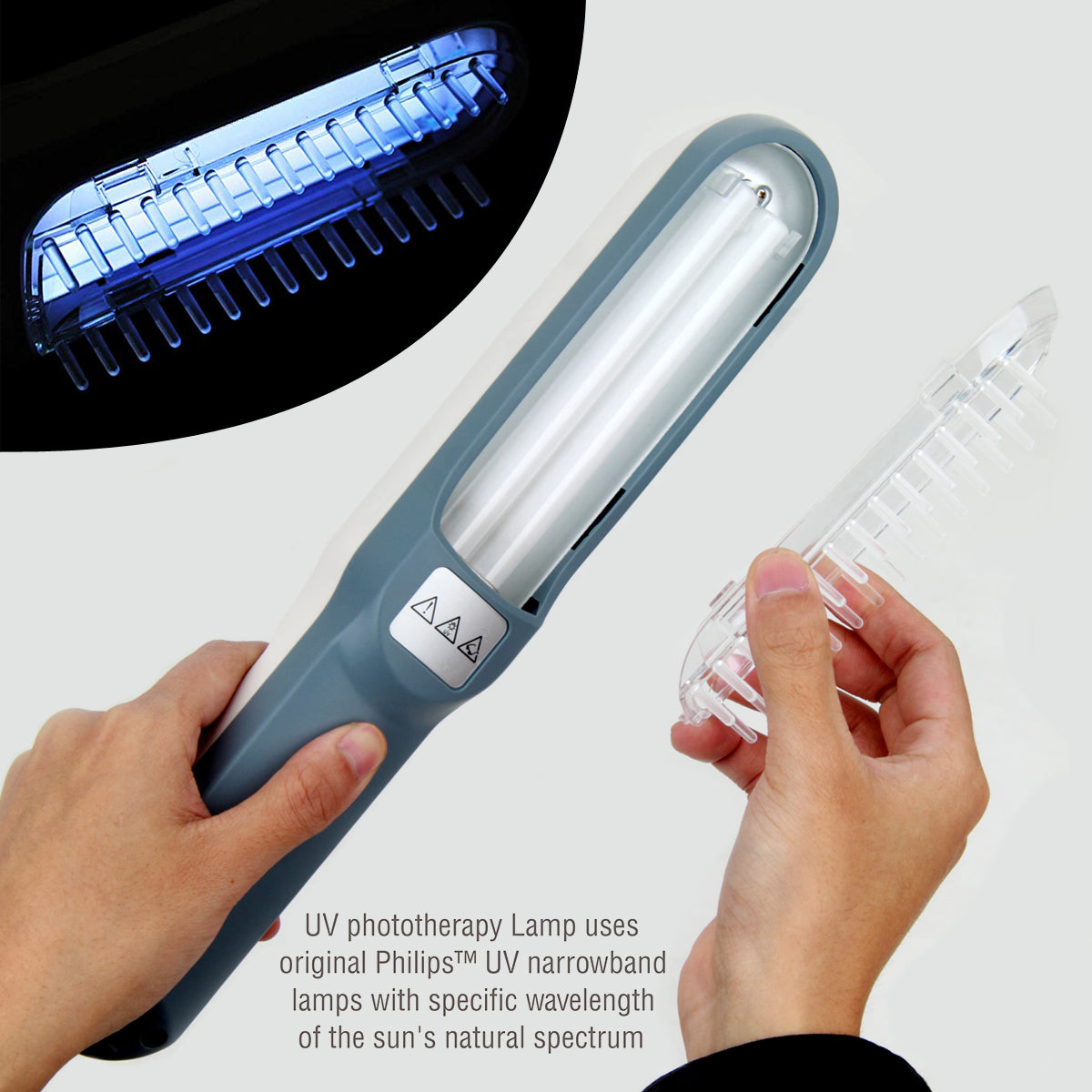 UVBMEDI UVB Phototherapy Light for Psoriasis Vitiligo Treatment Skin Disorders 311nm Narrow Band Home Use