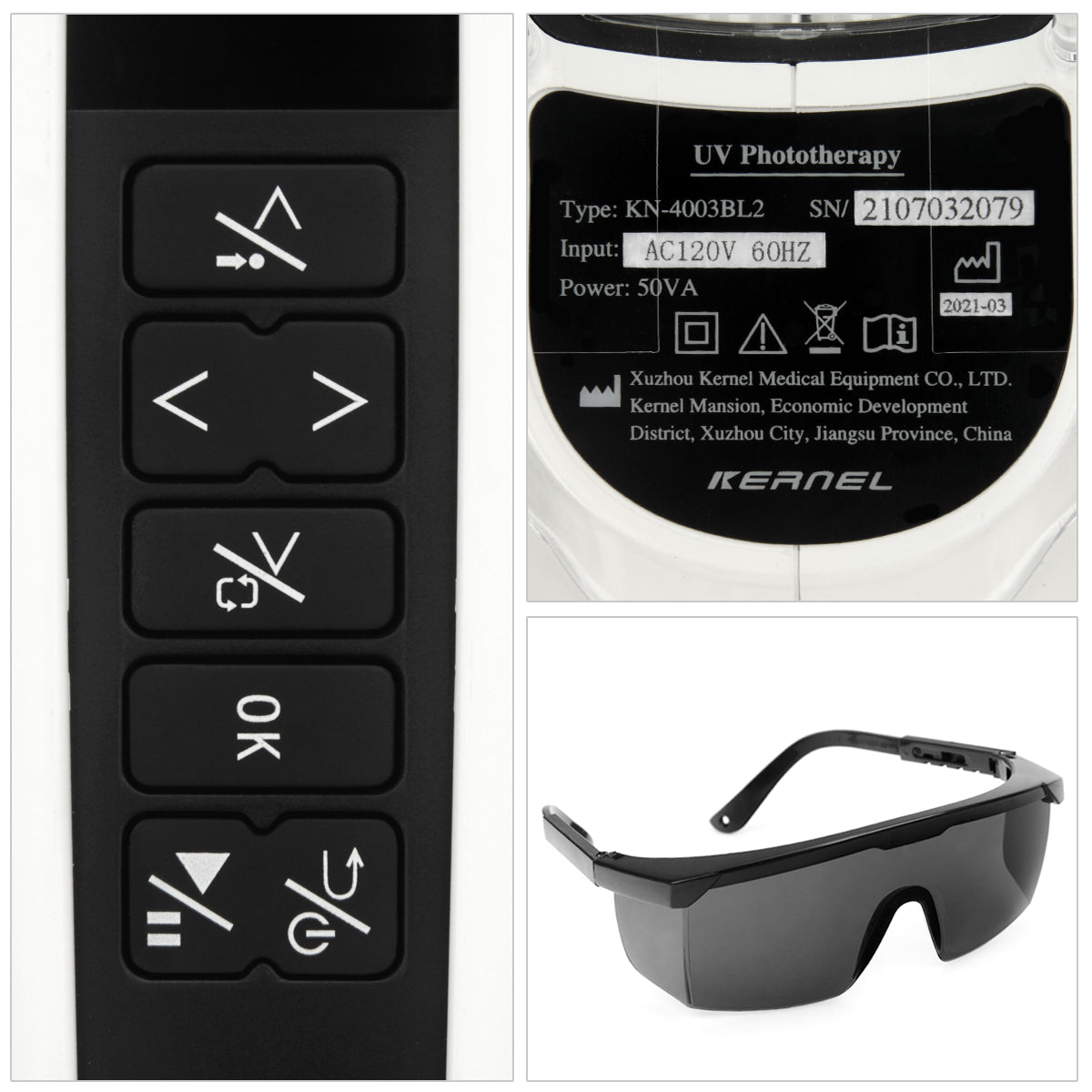 UVBMEDI UVB Lamp Phototherapy Light for Psoriasis Vitiligo Treatment Skin Disorders 311nm Narrow Band Home Use