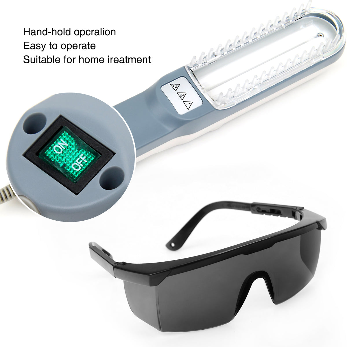 UVBMEDI UVB Phototherapy Light for Psoriasis Vitiligo Treatment Skin Disorders 311nm Narrow Band Home Use