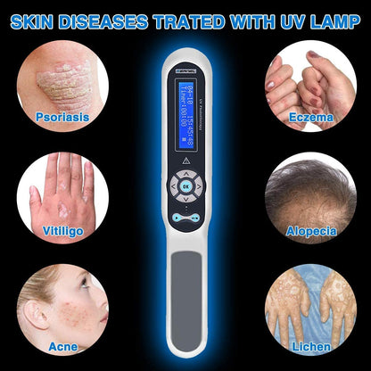 UVBMEDI UVB Phototherapy Light for Psoriasis Vitiligo Treatment Skin Disorders  311nm Narrow Band Home Use